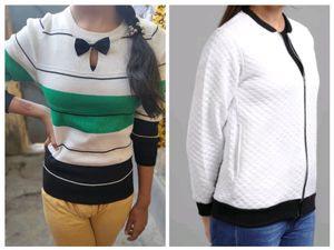 1jacket 1sweater 2top