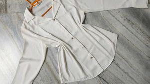 White Button-Down Top