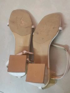 White Block Heels