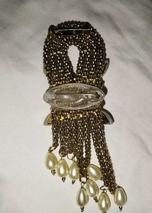 Elegant Beaded Hair Tie with Pearls