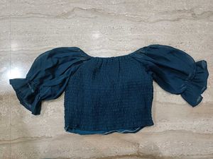 Chic Blue Crop Top