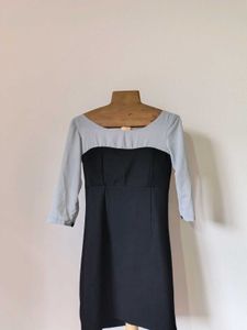 Elegant Black &amp; Gray Sheath Dress