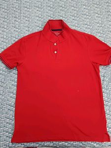Spiritus By Pantaloons Red Polo T-shirt
