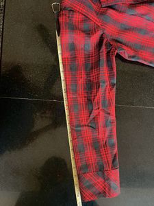 Red &amp; Black Plaid Blazer