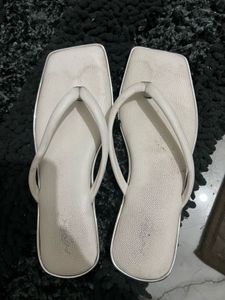 Elegant White Flip Flops