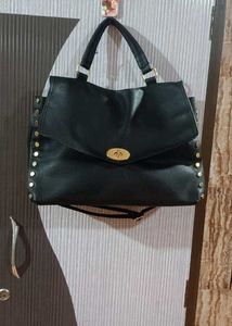 Black Studded Satchel