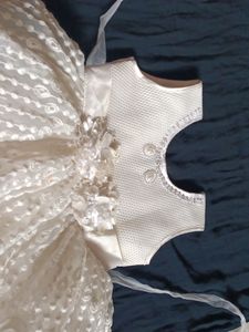 A Cute White Frilled Frock