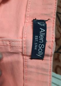 Peach Denim Shorts