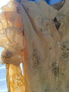 Embroidered Yellow Top