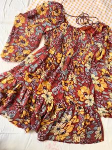 Floral Print Mini Dress