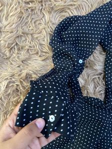 Polka Dot Sheer Blouse
