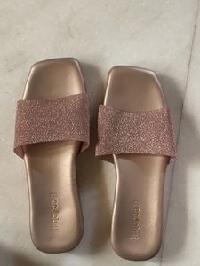 Sparkly Nude Flats