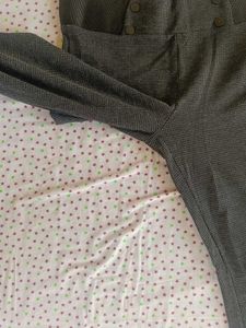 Gray Textured Leggings For Gym