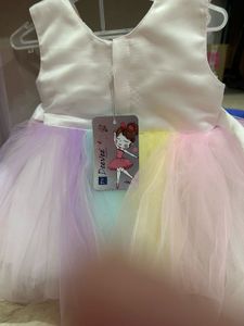 Rainbow Flower Girl Dress with Shoes