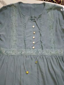 Boho Blue Long Sleeve Dress