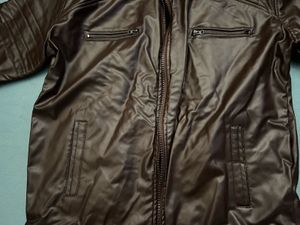 Brown Leather Jacket , Size: M Or 40
