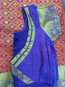 Designer Brocade Saree With Ready-made Blouse