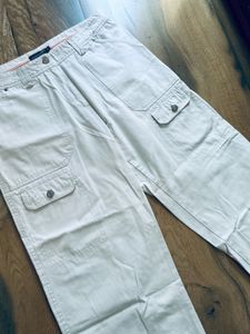 White Cargo Pant