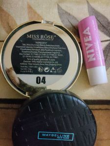 4 Combo- Compact + Lipbalm + Eyeshadow+ Deodorant