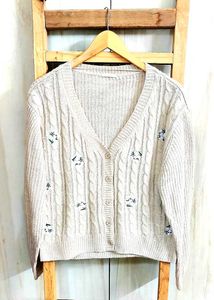 Baige Colour Cardigan Size-36