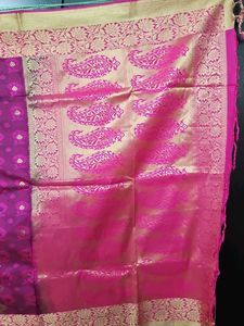 Pink Paisley Banarasi Saree