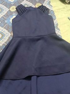 Navy Blue Peplum Dress