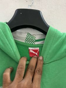 Puma Green Hoodie minor defect