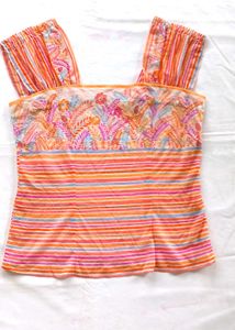 Floral Stripe Cami Top