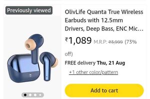 OlivLife Quanta Wireless Earbuds