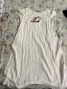 White Colored Asymmetric Kurta