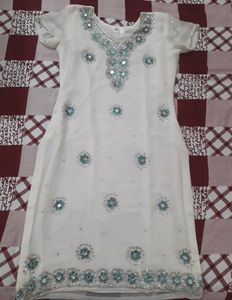 White Suit Set For Festive Season (Kurta+salwar)🤍