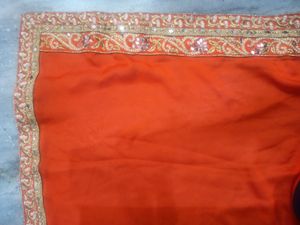 Half Net Saree