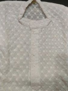 White Embroidered Kurta