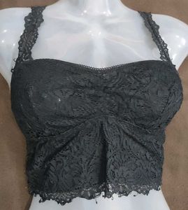 Black Lace Bralette Top 🖤