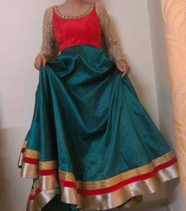 Heavy Wedding Mirror Work Gown