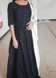 Elegant Black Kurta/gown Set