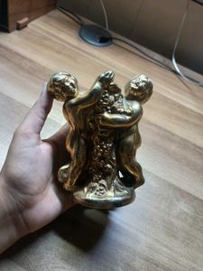 Mid Century Modern Cast Metal Nude Children Statue