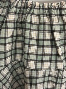 Plaid Puff Sleeve Top