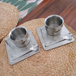 Fabloft Heavy Duty Stainless Steel Cup Plate Set