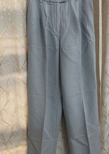 H&M Bluish Grey Linen Trousers