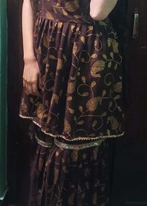 Coffee Brown Sharara Dress Is So Beautiful To Wear