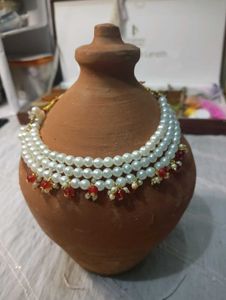 Pearl Beaded Necklace (1 Same Beads Breslate Free)
