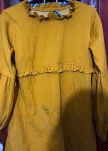 Mustard Color Mini Dress