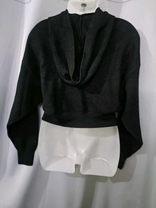 Zara Black Cropped Hoodie 🖤