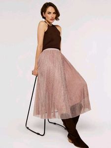 peach luxe skirt