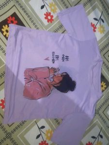 Graphic Print Lavender T-Shirt