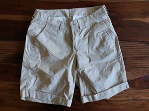 Light Beige Cotton Shorts