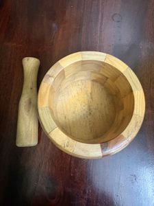 Wooden Mortar and Pestle Set