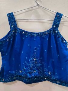 Beautiful blue crop top with embellishments 💙