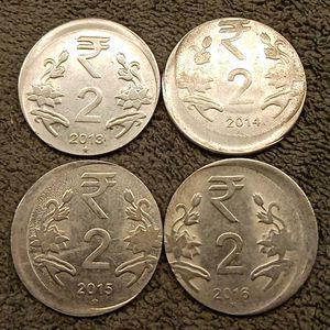 ₹2 Shift Error Yearwise (4 Pcs)